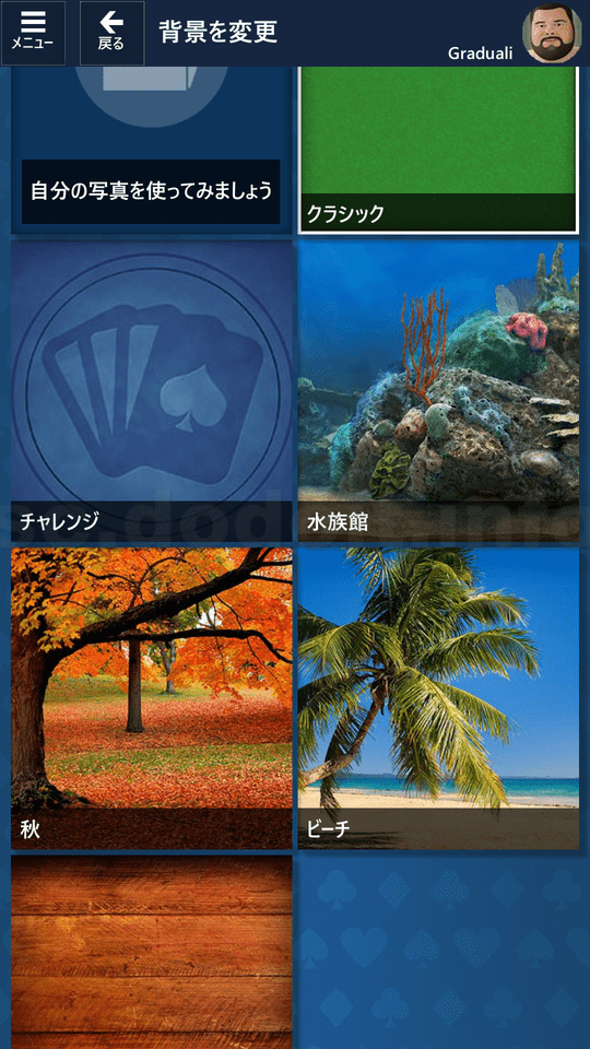 Microsoft Solitaire Collection 背景を変更